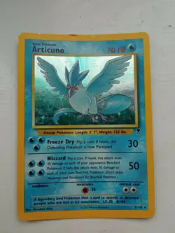 Articuno 2/62 Holo Rare Unlimited Edition Fossil Set Pokemon Card 1999 WOTC - Image 1