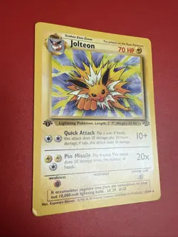 Pokemon TCG Jolteon Jungle 1st Edition Non-Halo Card 20/64 Rare LP - Image 2