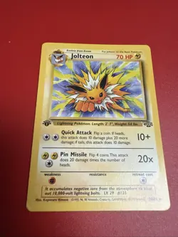 Pokemon TCG Jolteon Jungle 1st Edition Non-Halo Card 20/64 Rare LP - Image 3