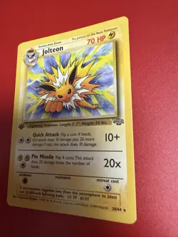 Pokemon TCG Jolteon Jungle 1st Edition Non-Halo Card 20/64 Rare LP - Image 4