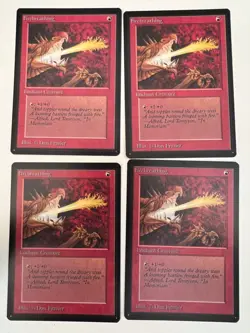 Magic the Gathering MTG Firebreathing Beta NM Playset (4) (Beta Bob) - Image 1