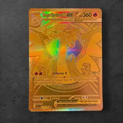 Pokemon TCG Phantasmal Flames Mega Charizard X EX 130/094 - Gold Mega Hyper Rare - Image 1