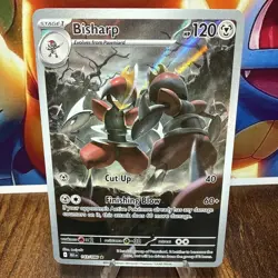Pokemon TCG Bisharp Card 143/086 Black Bolt Illustration Rare Pack To Sleeve #1 - Image 1