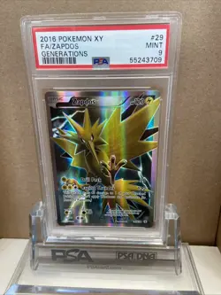 2016 Pokemon XY Generations #29 Full Art Zapdos Holo Set PSA 9 Mint - Image 1