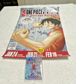 Monkey. D. Luffy card. Gonzaga One Piece College Basketball with Promo Poster. - Image 4