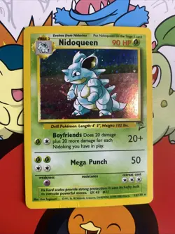 Pokemon TCG Nidoqueen Holo Unlimited Card 12/130 Base Set 2 MP - Image 1