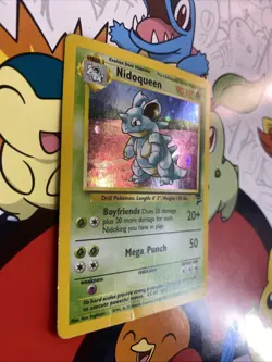 Pokemon TCG Nidoqueen Holo Unlimited Card 12/130 Base Set 2 MP - Image 2