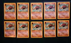 Ten (10) - #56/62 - 1st Edition Kabuto Vintage Pokemon Cards!! - Image 1