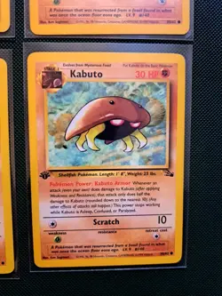 Ten (10) - #56/62 - 1st Edition Kabuto Vintage Pokemon Cards!! - Image 2
