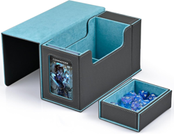 Card Deck Box with Display Window,Mtg Commander Deck Box Fits 200 Double-Sleeved - Image 1