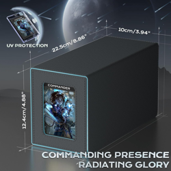 Card Deck Box with Display Window,Mtg Commander Deck Box Fits 200 Double-Sleeved - Image 2