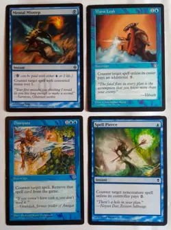 counterspell lot: Mental Misstep , Mana Leak , Dissipate , Spell pierce . x4 MTG - Image 1
