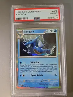 2023 Pokemon Paradox Rift Kingdra Holo Rare #032/182 PSA 8 MINT (74) - Image 1