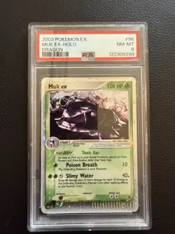 Pokemon TCG Muk EX EX Dragon 96/97 Holo Holo Rare EX - PSA 8 - Image 1