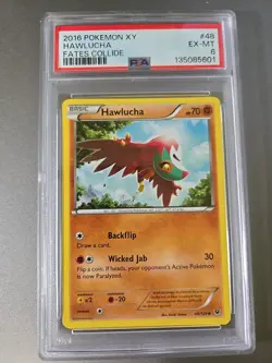 2016 Pokemon XY Fates Collide Hawlucha #48/124 PSA 6 - Image 1