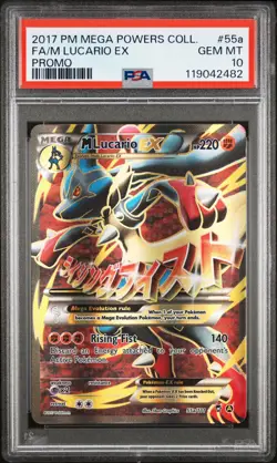 M Lucario Ex Full Art PSA 10 #55a 2017 Pokemon Mega Powers Coll. Promo - Image 1