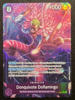 One Piece TCG English OP10-071 Donquixote Doflamingo Alt Art SR NM Condition - Image 1