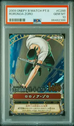 PSA10 2009 One Piece Data Carddass Onepy Berry Match IC Part 8 Roronoa Zoro - Image 1