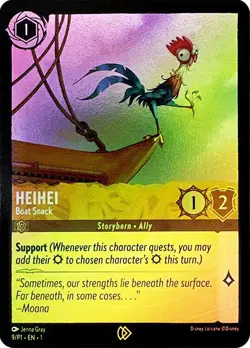 Lorcana COLD FOIL Heihei - Boat Snack (League) - Promotional Cards # 009 - Image 1