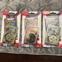 Pokemon TCG Scarlet Violet Blister Pack Spidops/Espathra Promo Card + Coin 13C5 - Image 1