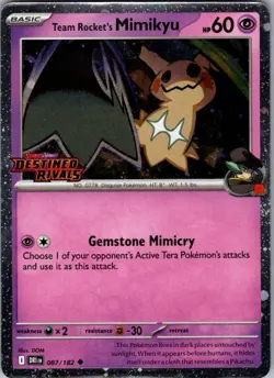 Team Rocket's Mimikyu ( Uncommon Miscellaneous Cards & Products 087/182 NM - Image 1