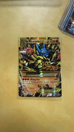 Pokemon TCG M Lucario EX 113/111 XY Furious Fists Secret Rare Mega Full Art Holo - Image 1