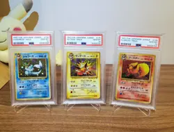 Pokemon 1997 Japanese Jungle Vaporeon Flareon Jolteon Holo Set Psa 10 GEM MT - Image 1