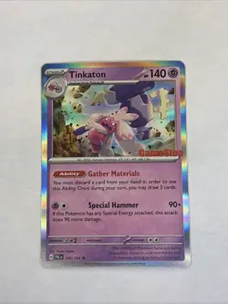 Pokemon Tinkaton 105/193 Paldea Evolved GameStop Stamped Holo Rare Promo NM - Image 1