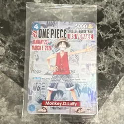 Bandai One Piece Monkey D. Luffy College US Voyage Promo ST01-005 Character Card - Image 1