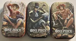 One Piece Card Game Tin Pack Set Vol.2 Lot Of 3 Sabo/Ace/Luffy - Image 1