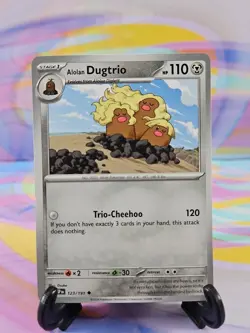 Pokemon TCG Surging Sparks Card | Alolan Dugtrio 123/191 Uncommon - Image 1