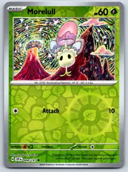 Morelull - Reverse Holo - Surging Sparks 008/191 Tomokazu Komiya Pokemon Card NM - Image 1