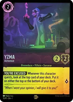 Lorcana COLD FOIL Yzma - Alchemist (League) - Promotional Cards # 010 - Image 1