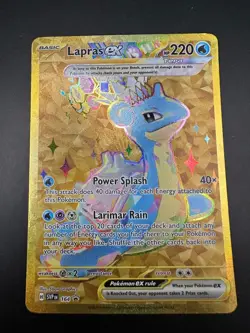 Lapras ex SVP164 Scarlet & Violet Gold Secret Rare Promo Pokemon Card - Image 1