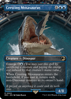 Cresting Mosasaurus (REGULAR) x1 - MTG Jurassic World Collection REX #2 - Image 1
