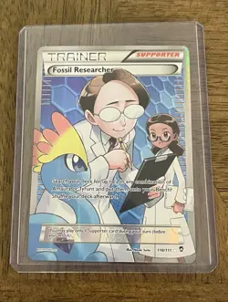 Pokemon Fossil Researcher Full Art Ultra Rare Trainer 110/111 XY Holo English - Image 1
