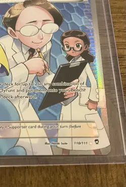 Pokemon Fossil Researcher Full Art Ultra Rare Trainer 110/111 XY Holo English - Image 3
