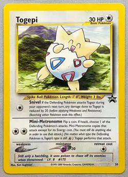 Pokemon Togepi #30 - 2000 Wizards Black Star Promo - Lightly Played (LP) Cond. - Image 1