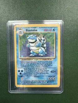 Pokemon Blastoise 2/102 Base Set Holo Rare 1999 Vintage Original MP - Image 1