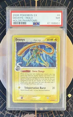 2006 POKEMON EX HOLON PHANTOMS #6 DEOXYS HOLO PSA 7 - Image 1