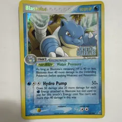 Pokemon Blastoise EX 14/100 Crystal Guardians Reverse Holo Rare Stamped HP/MP - Image 1