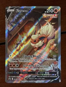 Pokemon Sword & Shield Promo Flareon V SWSH179 Holo Rare - Image 1