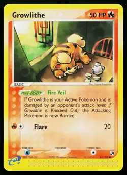 Growlithe 65/100 Common Sandstorm Pokemon Lightly Played - Image 1