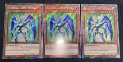 Yugioh 1xCopy Elemental HERO Prisma RA03-EN193 Platinum Secret Rare NM w/Track - Image 3