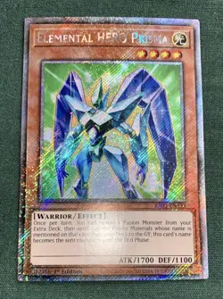 Yugioh 1xCopy Elemental HERO Prisma RA03-EN193 Platinum Secret Rare NM w/Track - Image 5