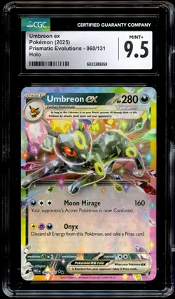 CGC 9.5 MINT+ Umbreon Ex 060/131 Prismatic Evolutions HOLO RARE Pokemon Card 269 - Image 2