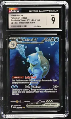 CGC 9 MINT Blastoise EX 200/165 SPECIAL ILLUSTRATION RARE Pokemon Card 024 - Image 1