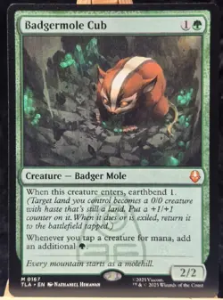 MTG Avatar Badgermole Cub Mythic Rare Magic The Gathering NM Never Played - Image 2