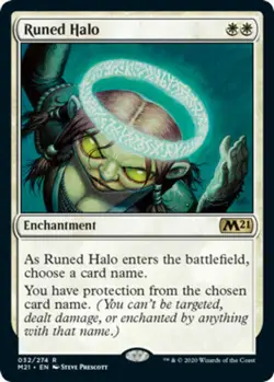 x1 Runed Halo - MTG Multiple Sets, Same Art R M/NM, English - Image 1