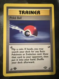 Pokeball - Jungle Set - 64/64 - Common - Pokemon Card - 1st Edition - NM - Image 1